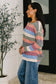 To Be Determined Drop Shoulder Top in Rust, Olive and Blue