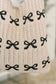 Topped With a Bow Knit Tote Bag
