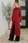 Travel City Scape Turtle Neck Tunic in Wine