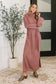 Travel Plush Knit Dress in Autumn Berry