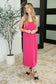 Wear It Well Spaghetti Strap Dress in Raspberry