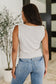 What's the Plan Lettuce Hem Tank in Heather Grey