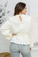 Xanidu Long Sleeve V Neck Blouse in White