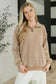 You Should Know Half Zip Pullover in Deep Camel