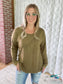 A Better Life Top In Olive White Birch