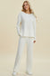 Cable-Knit Long Sleeve Top and Pants Set - 3 Colors