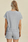 Texture Short Sleeve Top and Shorts Set - 5 Colors