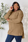 Ribbed Round Neck Long Sleeve Slit Top - 5 Colors