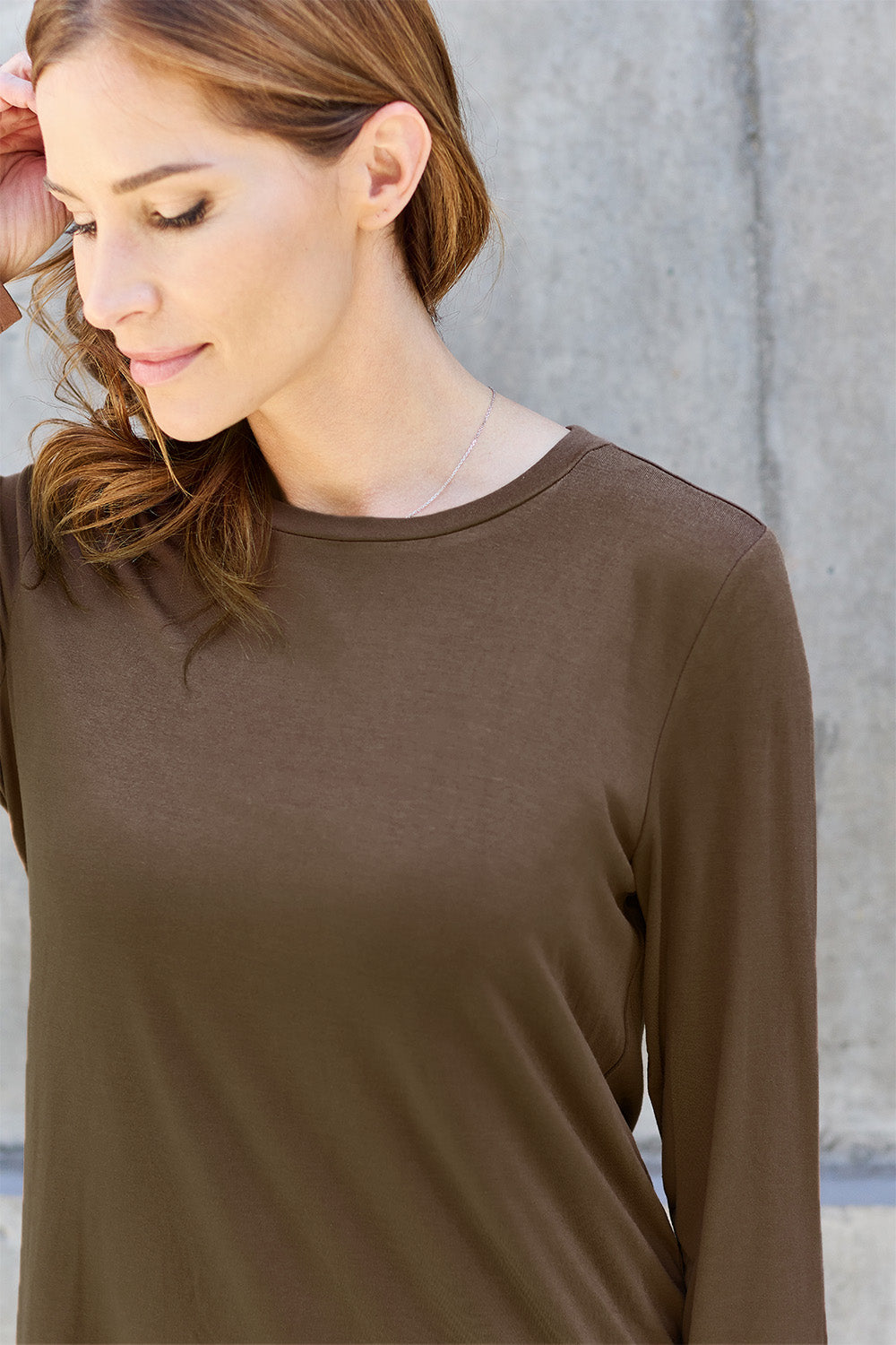 Round Neck Long Sleeve Top - 5 Colors