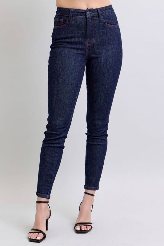 Judy Blue High Waist Heart Shaped Back Pockets Skinny Jeans