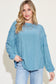 Ribbed Round Neck Long Sleeve T-Shirt - 8 Colors