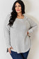 Ribbed Round Neck Slit T-Shirt - 5 Colors
