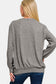 Melange Round Neck Top - Black