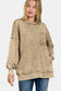 Exposed Seam Round Neck Dropped Shoulder Sweatshirt - Mocha
