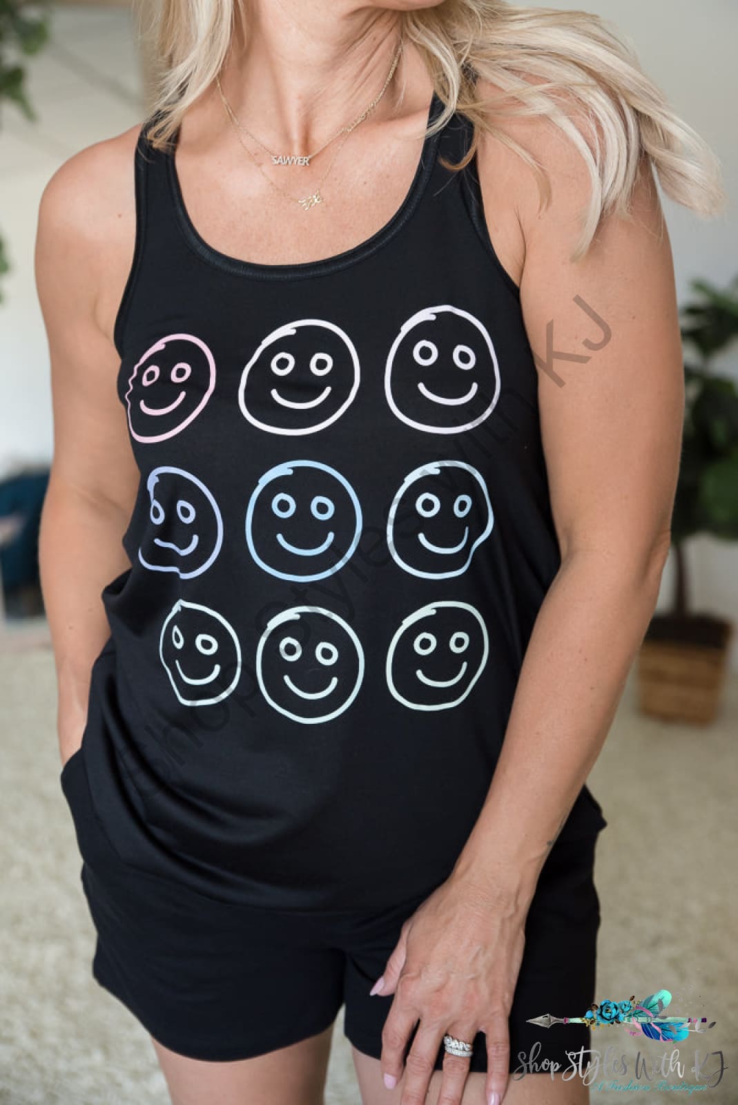 All Smiles Graphic Tank Bt Tee