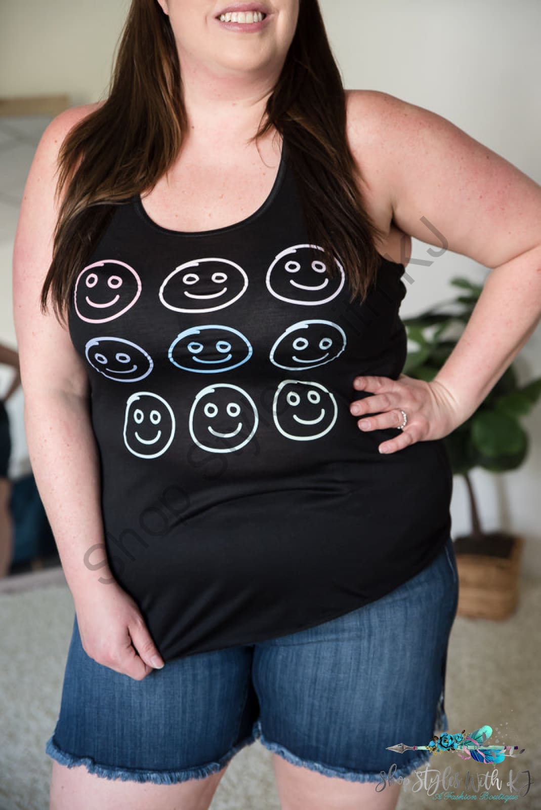 All Smiles Graphic Tank Bt Tee