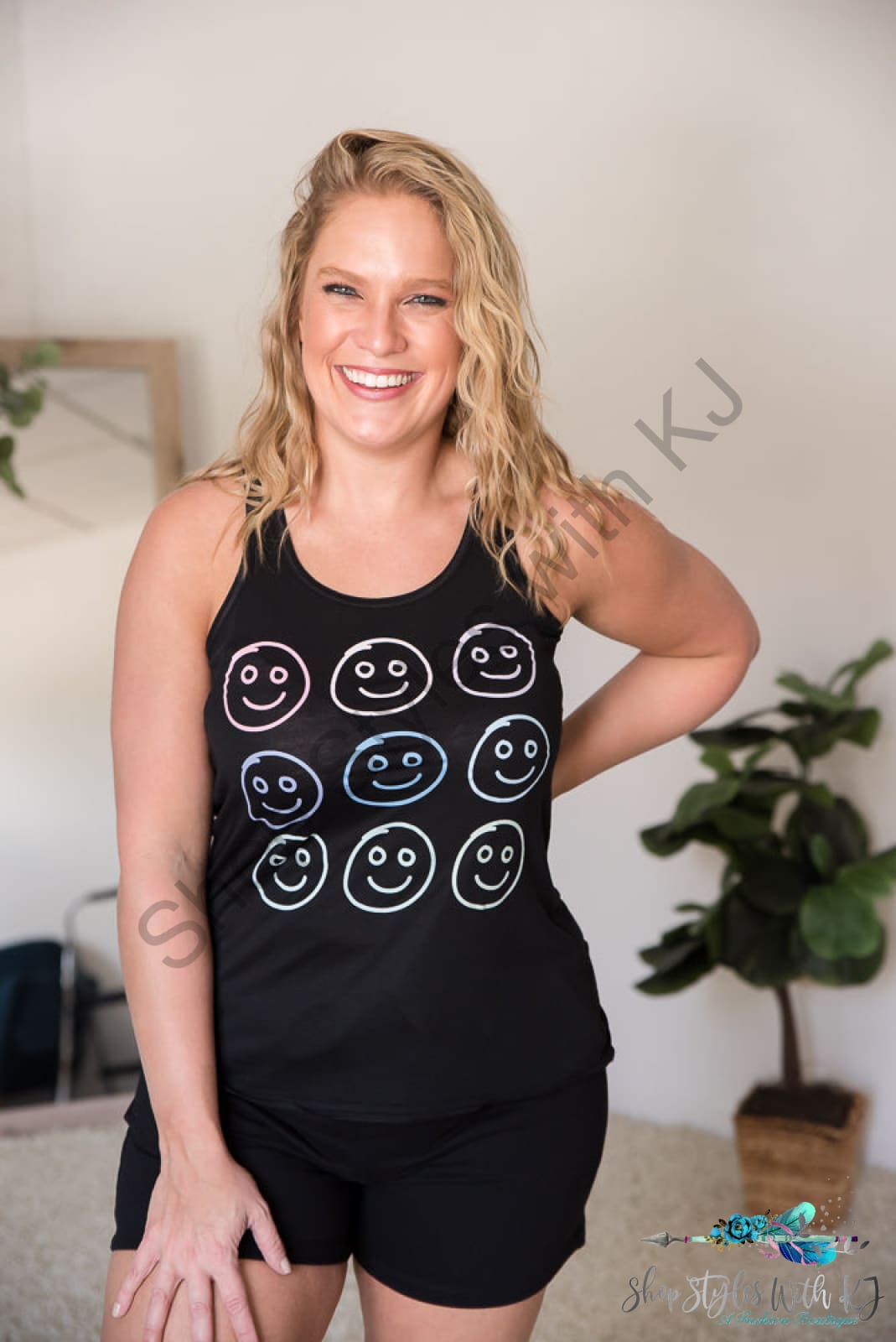 All Smiles Graphic Tank Bt Tee