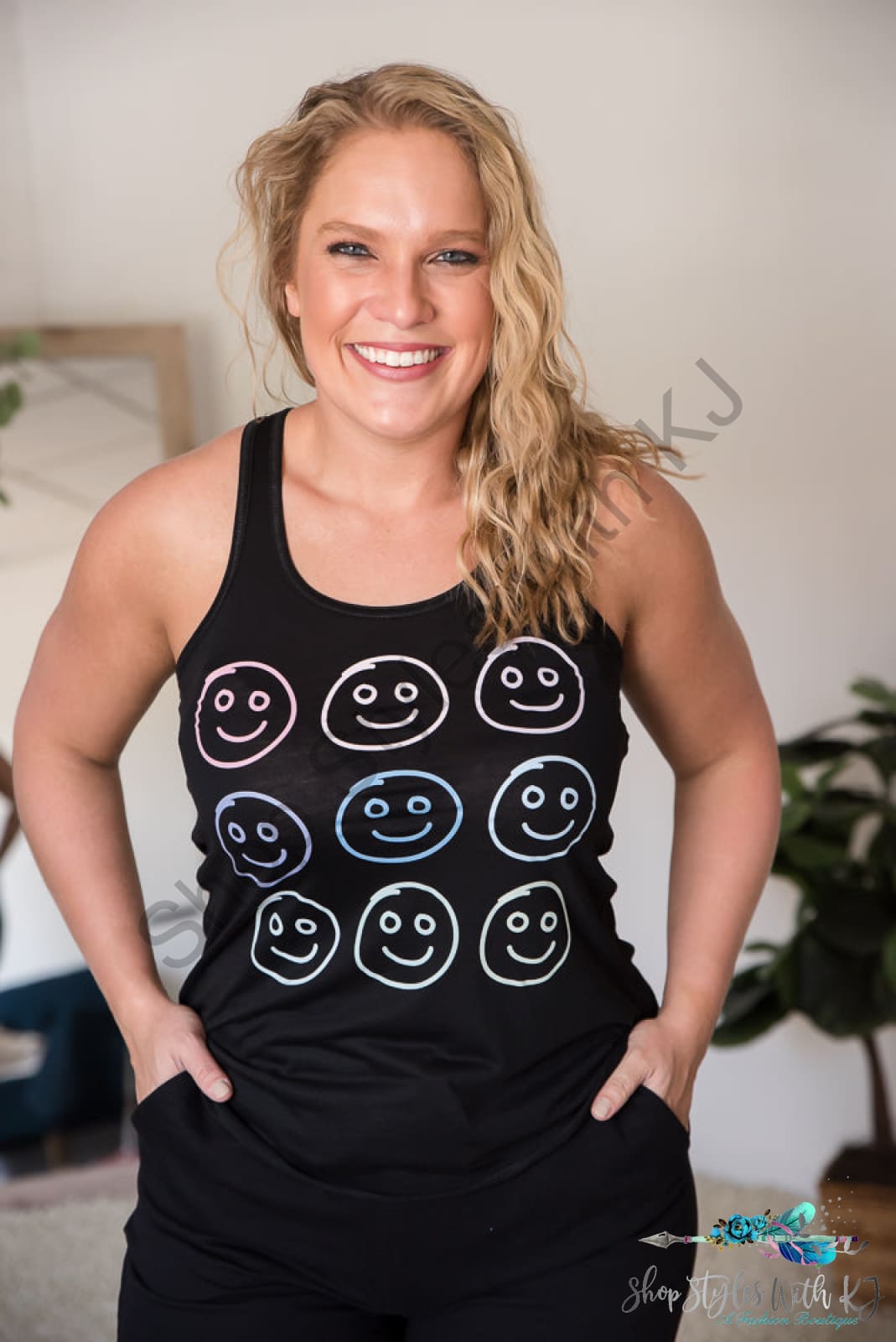 All Smiles Graphic Tank Bt Tee