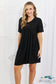 Another Day Swiss Dot Casual Dress In Black Dresses