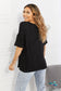 At The Fair Animal Textured Top In Black Shirts & Tops