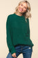 Mock Neck Side Slit Knit Top