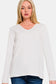 Everyday V-Neck Long Sleeve T-Shirt - White
