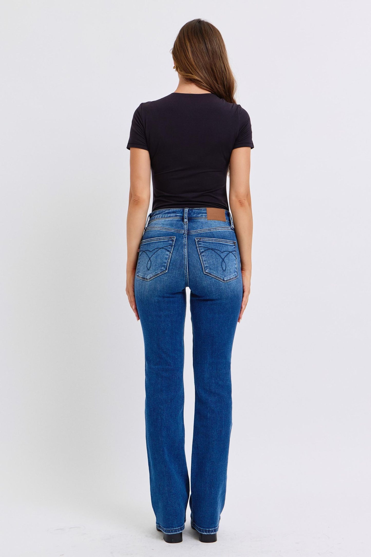 Judy Blue Mid-Rise Bootcut Jeans with Pockets