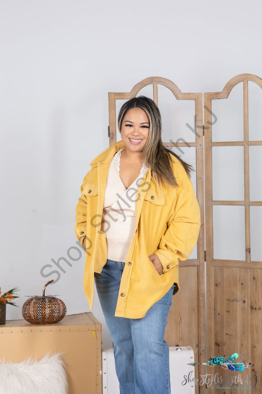 Baby Its Cold Outside - Mustard Shacket Lastcall