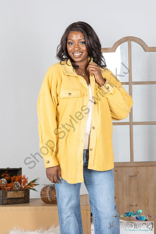 Baby Its Cold Outside - Mustard Shacket Lastcall