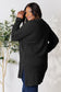 Ribbed Round Neck Long Sleeve Slit Top - 5 Colors