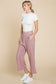 Striped Elastic Waist Wide Leg Pants