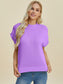 Mock Neck Short Sleeve Sweater - 4 Colors