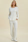 Cable-Knit Long Sleeve Top and Pants Set - 3 Colors