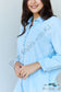 Doublju Blue Jean Baby Denim Button Down Shirt Top In Light