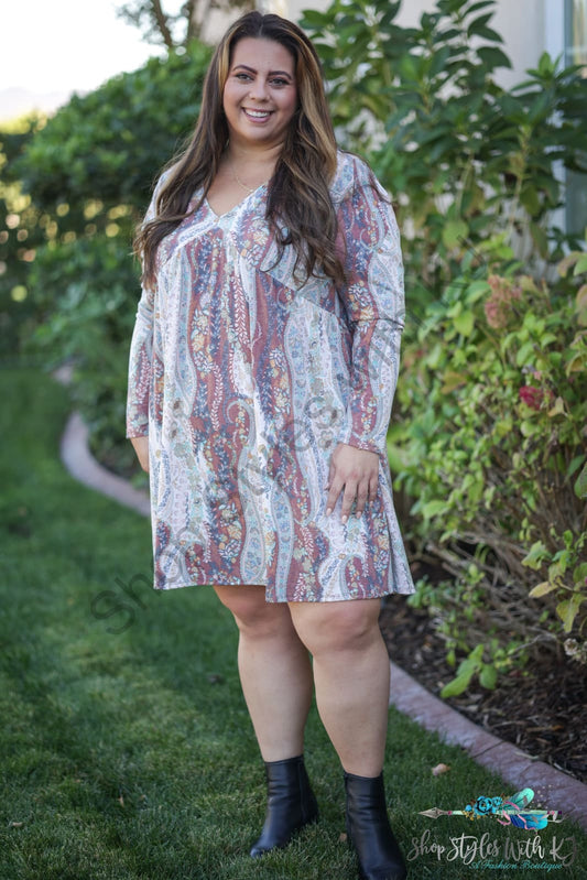 Boho Paisley Swing Dress Springintospring