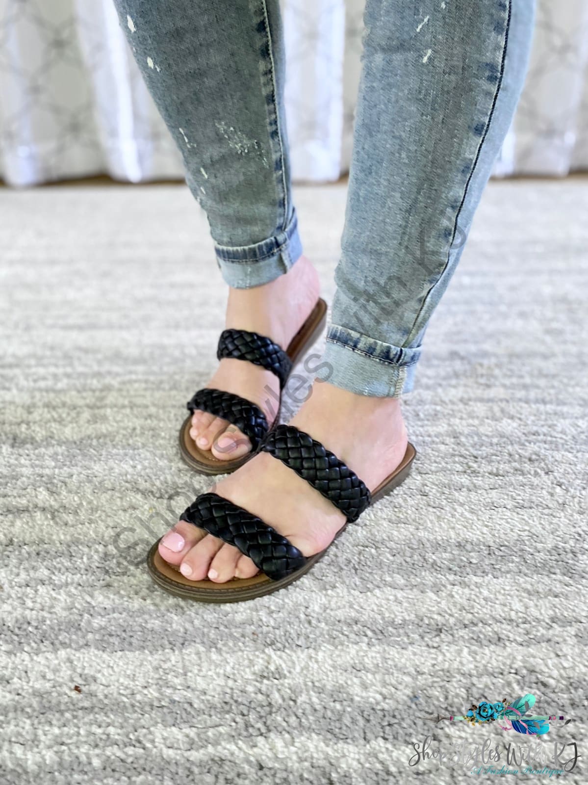 Bolley Sandals In Black Blowfish