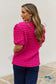 Bubble Textured Puff Sleeve Top Shirts & Tops