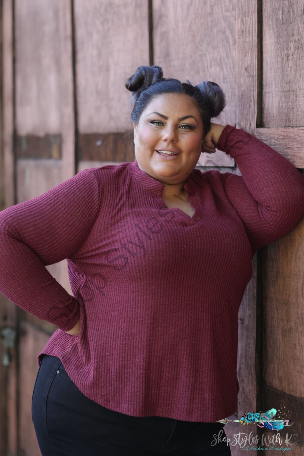 Burgundy Thumbhole Gabby Lastcall