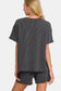 Rib Short Sleeve T-Shirt and Shorts Set - Dark Gray