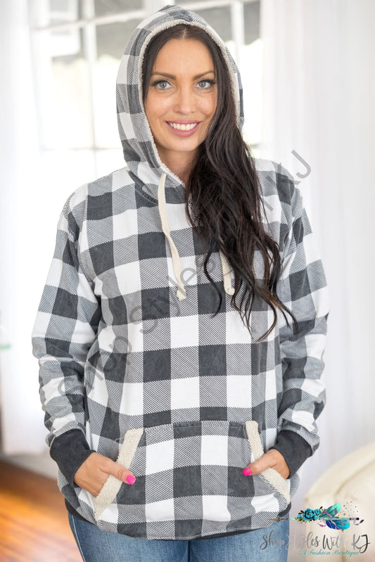 Checkered Sherpa Hoodie