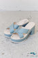 Weeboo Cherish The Moments Contrast Platform Sandals In Misty Blue