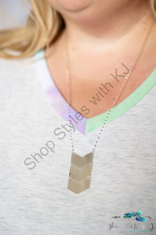 Chevron Pendant Necklace