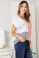 Double Take Color Block V-Neck Knit Top Shirts & Tops