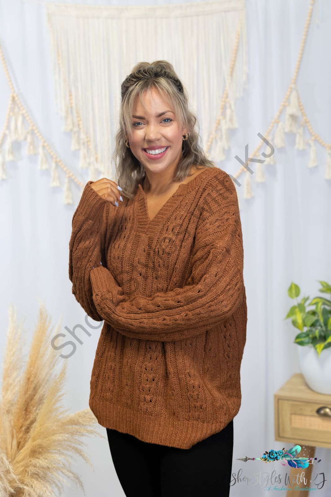 Come On Over - Cable Knit Sweater