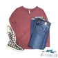 Cool Nights Burgundy Top Emerald