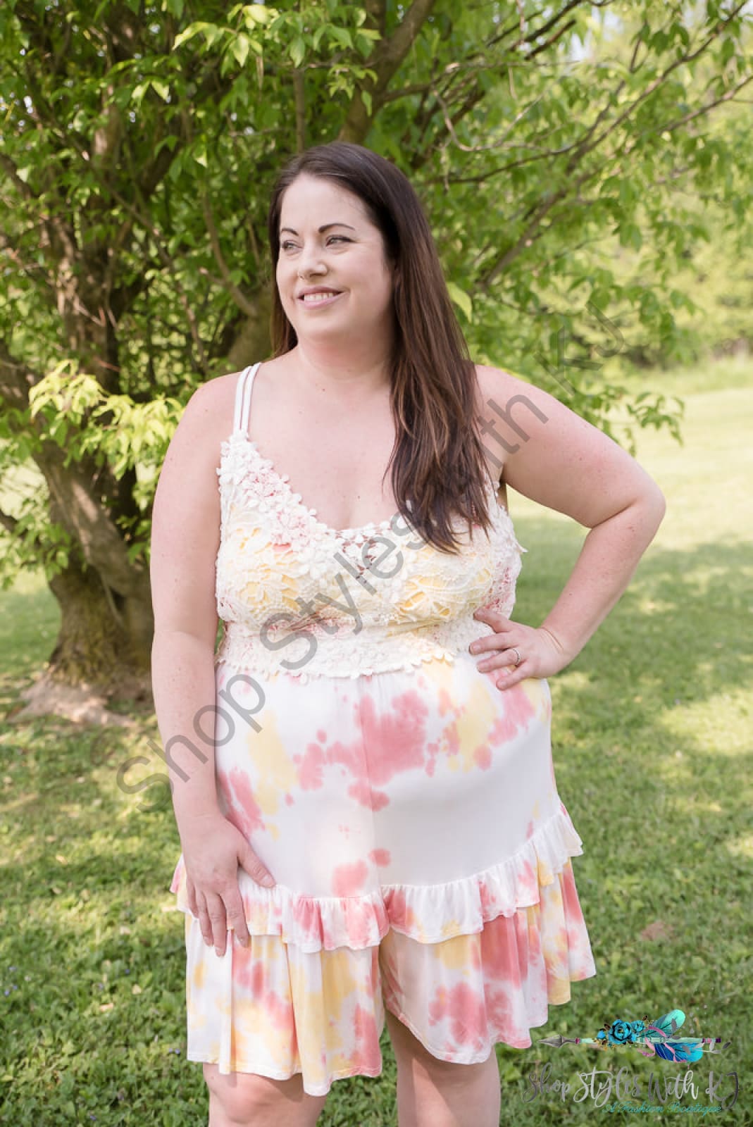 Cotton Candy Tie Dye Romper White Birch