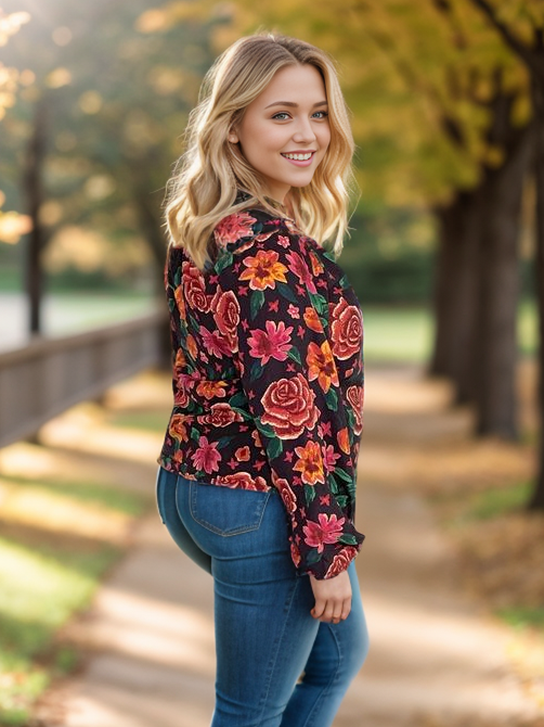 Courage of Love Floral Long Sleeve Top