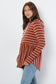 Drawstring Striped Babydoll Hoodie