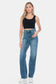 Judy Blue High Waist Tummy Control Cut Raw Hem Straight Jeans