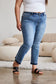 Judy Blue Release Hem Mid Rise Cropped Bootcut Jeans